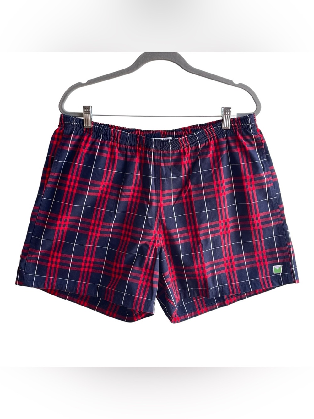 MAGILL LOS ANGELES Jeffrey Plaid Shorts Hybrid Swim Trunks XL 4th of July